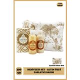Seyehat Seti Luxury Gold Sabun Duş Jeli ve Vücut Kremi 3'ü Bir Arada Vegan Bakım 250 g