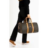 Seyehat Spor Çantası 38 Lt Kabin Boy Valiz 48*35 cm El Valizi Vegan Deri Unisex 48*35 cm Suni Deri - Siyah