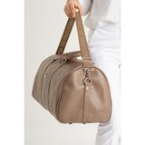 Seyehat Spor Çantası 38 Lt Kabin Boy Valiz 48*35 cm El Valizi Vegan Deri Unisex 48*35 cm Suni Deri - Vizon