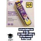 Seyfi Kırtasiye 0.9 mm Kalem Ucu 12 Tüp Her Tüpte 24 Adet Uç 60 mm Uzunluk Hb Koyuluk - diğer - Çok Renkli