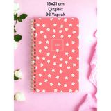 Seyfi Kırtasiye 13X21 cm Çizgisiz 96 Yaprak Sert Karton Kapak Telli Defter 60 gr Beyaz Kağıt - Renkli - standart