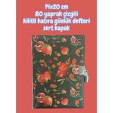 Seyfi Kırtasiye 14X20 cm 80 Yaprak Çizgili Kilitli Hatıra Günlük Defteri Sert Kapak - DİĞER