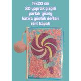Seyfi Kırtasiye 14X20 cm 80 Yaprak Çizgili Parlak Yüzey Hatıra Günlük Defteri Sert Kapak - DİĞER