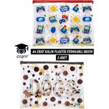 Seyfi Kırtasiye 20X30 cm A4 Ebat Kalın Plastik Fermuarlı Dosya 2 Adet - DİĞER