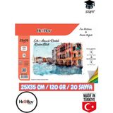 Seyfi Kırtasiye 25X35 cm 120 gr Fon Kartonu ve Resim Kağıdı Defteri 20 Sayfa Telli Herboy - Beyaz - Eskiz