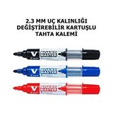 Seyfi Kırtasiye 3 Renk Kartuşlu Tahta Kalemi V Board Master Pilot 2.3 mm Uç Kalınlığı Çok Renkli