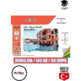 Seyfi Kırtasiye 35X50 cm 120 gr Fon Kartonu ve Resim Kağıdı Defteri 20 Sayfa Telli Herboy - Beyaz - Eskiz
