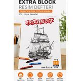 Seyfi Kırtasiye 35X50 cm Resim Defteri 110 gr Beyaz Kağıt Telli Üstten Açılır Eskiz Çizim Blok - standart