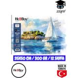 Seyfi Kırtasiye 35X50 Eskiz Kara Kalem Çizim Defteri 300 gr Telli 12 Sayfa Herboy - Beyaz