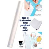 Seyfi Kırtasiye 45 cm x 10 Metre Yapışkanlı Rulo Folyo Asetat Beyaz Dc-Fix
