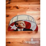 Seyfi Kırtasiye 5 Bölmeli Ahşap Masaüstü Kalemlik Atatürk Desen Hediyelik 8CMX12CMX26CM Ebat Organizer - Çok Renkli - diğer