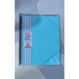 Seyfi Kırtasiye A4 Boyut Spiralli Lastikli Sunum Dosyası 20 Yaprak Pastel Mavi Telli Sunum Dosyası - Renkli - standart