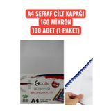 Seyfi Kırtasiye A4 ŞEFFAF CİLT KAPAĞI 160 MİKRON 100 ADET (1 PAKET)