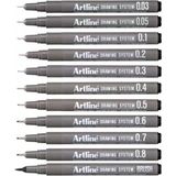 Seyfi Kırtasiye Drawing System Teknik Çizim Kalemi 11'li Tam Set-4 - Renkli - standart