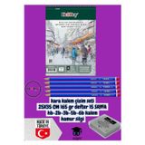 Seyfi Kirtasiye kara kalem çizim seti 25X35 CM 165 gr defter 15 SAYFA hb-2b-3b-5b-6b kalem hamur silgi herboy