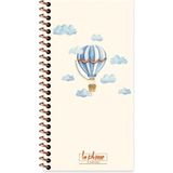 Seyfi Kırtasiye La Plume Çizgisiz Balon Telli Defter 10X19 cm Krem Renk Kağıt 80 Yaprak Kalın Kapaklı - Renkli - standart