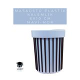 Seyfi Kırtasiye Masaüstü Plastik Kalemlik, 6x10 cm, Mavi
