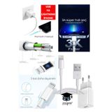 Seyfi Kirtasiye USB - LİGHTNİNG iphone ipad şarj aleti adaptör ve 1 metre kablo 3 A AC 110-240V