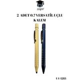 Seyfi Kirtasiye Versatil Uçlu Kalem Seti, 0.7 mm, 2 Adet, Sarı ve Lacivert