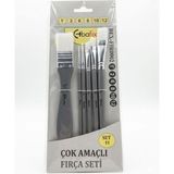 Seyfi Kırtasiye Zemin Fırçalı Karma Set 6'lı Set 11 Çok Amaçlı Fırça Seti - standart - Renkli