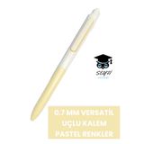 SEYFİKİRTASİYE 0.7 mm Versatil Uçlu Kalem, Pastel Renkler, Sarı
