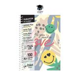 SEYFİKİRTASİYE 17x24 CM 100 YAPRAK PLANLAYICI DEFTER STİCKER AYLIK HAFTALIK YILLIK YEMEK PLANNER SERT KAPAK TELLİ