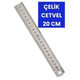 SEYFİKİRTASİYE 20 CM ÇELİK CETVEL METRE PASLANMAZ