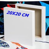 SEYFİKIRTASİYE 20x20 Bez Tuval Arkadan Zımbalı Tuval Kalın Şase 210 Gr%70 Polyester% 30 Pamuk Bez