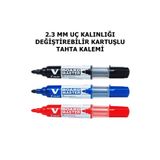 SEYFİKİRTASİYE 3 RENK KARTUŞLU TAHTA KALEMİ V BOARD MASTER PİLOT