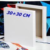 SEYFİKIRTASİYE 30x30 Bez Tuval Arkadan Zımbalı Tuval Kalın Şase 210 Gr%70 Polyester% 30 Pamuk Bez