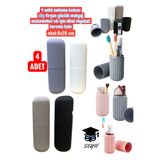 SEYFİKİRTASİYE 4 adet saklama kutusu diş fırçası gözlük makyaj malzemeleri vb için ideal seyahat koruma kabı 6x20cm