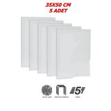 SEYFİKİRTASİYE 5 Adet 35x50 Cm Bez Tuval Arkadan Zımbalı Kalın Şase 210 Gr %70 Polyester % 30 Pamuk Bez