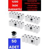 SEYFİKİRTASİYE 50 ADET 56x16 METRE TERMAL POS RULOSU TAM METRAJ 1.KALİTE KAĞIT YERLİ ÜRETİM