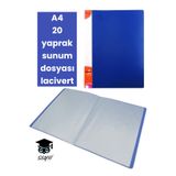 SEYFİKİRTASİYE A4 20 yaprak sunum dosyası lacivert