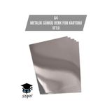 SEYFİKİRTASİYE A4 20X30 CM METALİK GÜMÜŞ RENK FON KARTONU 10'LU