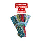 SEYFİKİRTASİYE KARMA DESENLİ KRAPON KAĞIDI 10 ADET 50X200 CM GRAPON