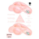 SEYFİKİRTASİYE Mama Tabağı 2 Adet, 17x30 cm, Pembe, Mikrodalga ve Buzluk İçin Uygun