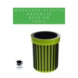 SEYFİKİRTASİYE Masaüstü Plastik Kalemlik, 6x10 cm, Yeşil