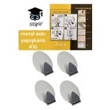 SEYFİKİRTASİYE metal askı yapışkanlı 4'lü