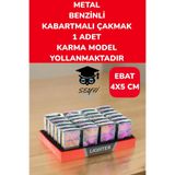 SEYFİKİRTASİYE Metal Benzinli Çakmak, Kabartmalı, Pembe, 1 Adet