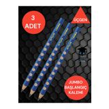 SEYFİKİRTASİYE ÜÇGEN JUMBO BAŞLANGIÇ KALEMİ 3 ADET KALIN KURŞUN KALEM LYRA GROOVE