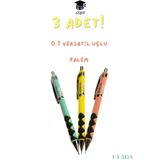 SEYFİKİRTASİYE Versatil Uçlu Kalem Setleri, 0.7 mm, 3 Adet, Renkli