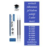 SEYFİKİRTASİYE writech tükenmez jel kalem yedeği 2 adet mavi W-0156 W-0157 W-0161 W-0163 W-0164 W-0171 W-099S