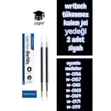 SEYFİKİRTASİYE writech tükenmez kalem jel yedeği 2 adet siyah model w-0156 w-0157 w-0161 w-0163 w-0164 w-0171 w-099