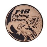 Seyhan Askeri Malzeme F16 Fıghtıng Falcon Deri Peç - Arma -Patch