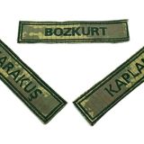 Seyhan Askeri Malzeme Kara Kuvvetleri Kamuflaj İsimlik - 2 Adet
