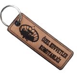 Seyhan Askeri Malzeme Özel Kuvvetler Komutanlığı Deri Anahtarlık - Arma - Leather Key Holder