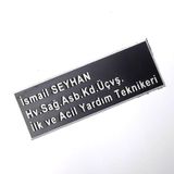 Seyhan Askeri Malzeme Pleksi Yaka İsimliği - Mıknatıslı - Sağlık Personeli İsimliği