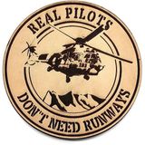 Seyhan Askeri Malzeme Real Pılots Dont Need Runways Cougar Deri Peç - Arma - Askeri Patch
