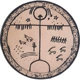 Seyhan Askeri Malzeme Tengri Gök Tanrı - Deri Peç - Arma - Türk Mitolojisi - Leather Patch - Standart - Bej